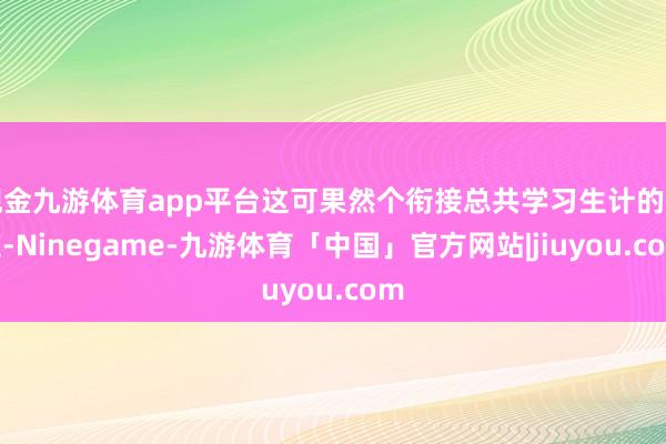 现金九游体育app平台这可果然个衔接总共学习生计的话题-Ninegame-九游体育「中国」官方网站|jiuyou.com